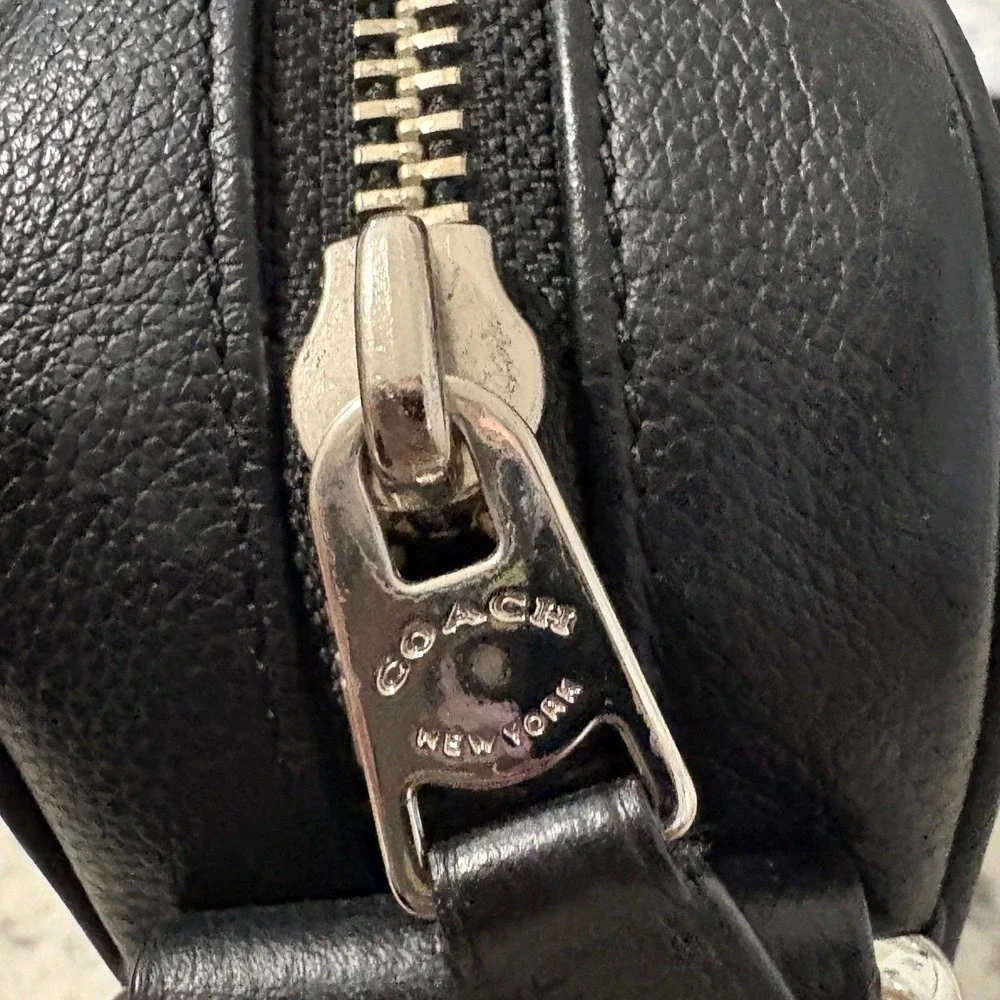 Coach black leather